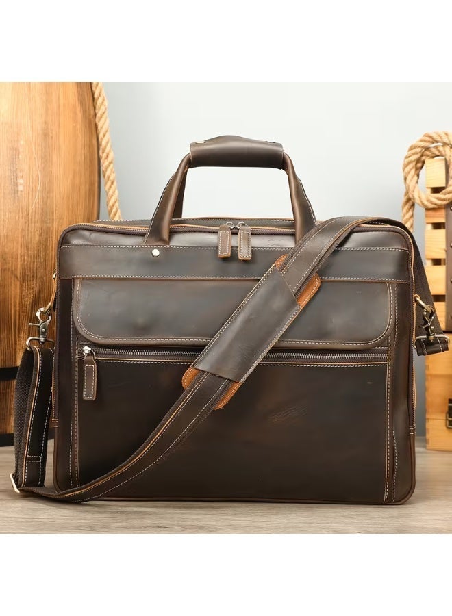 Goolink GL12612 Premium Leather Briefcase & Messenger Bag - Large Capacity Executive Laptop Tote for Business & Travel - Image 4