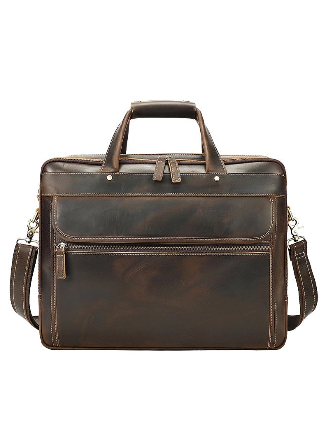 Goolink GL12612 Premium Leather Briefcase & Messenger Bag - Large Capacity Executive Laptop Tote for Business & Travel - Image 1