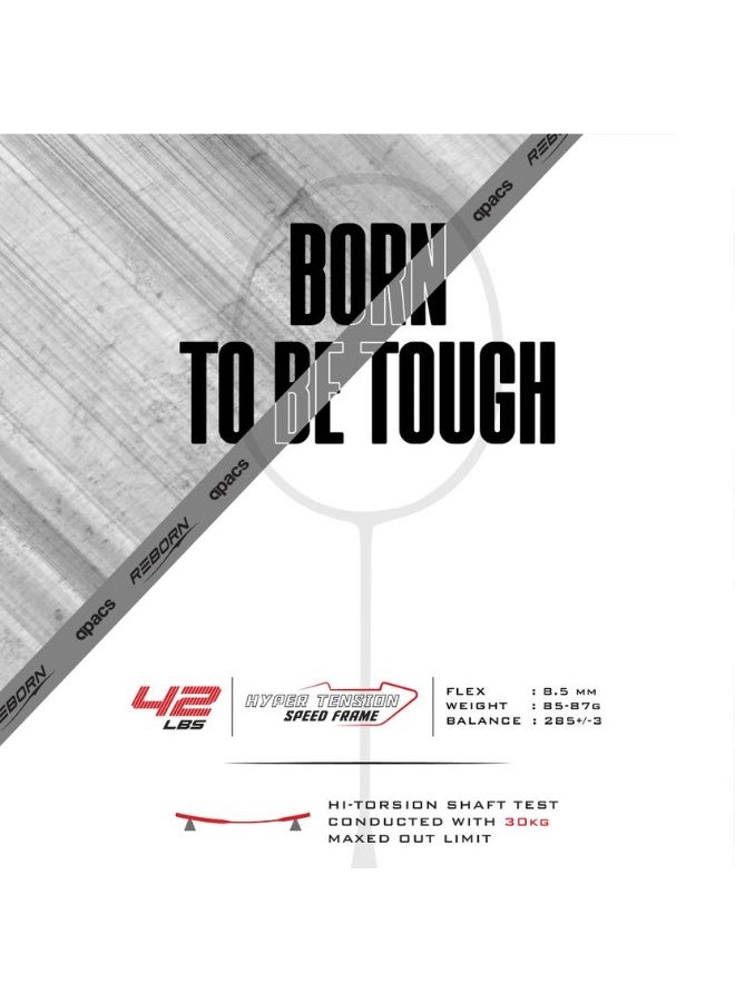 apacs Finapi 232 REBORN (42 LBS, World's Toughest Frame) 100% Japanese Graphite Grey Unstrung Badminton Racquet  (Pack of: 1, 85 g)