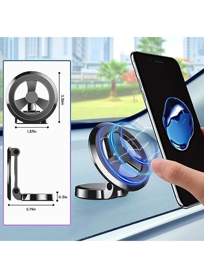 Excefore Magnetic Car Phone Holder Magnetic Phone Holder For Car Dashboard Air Vent Cell Phone Holder Compatible With Magsafe Car Mount Adjustable Phone Mount For Iphone 14 13 12 Pro Max Plus - Image 2