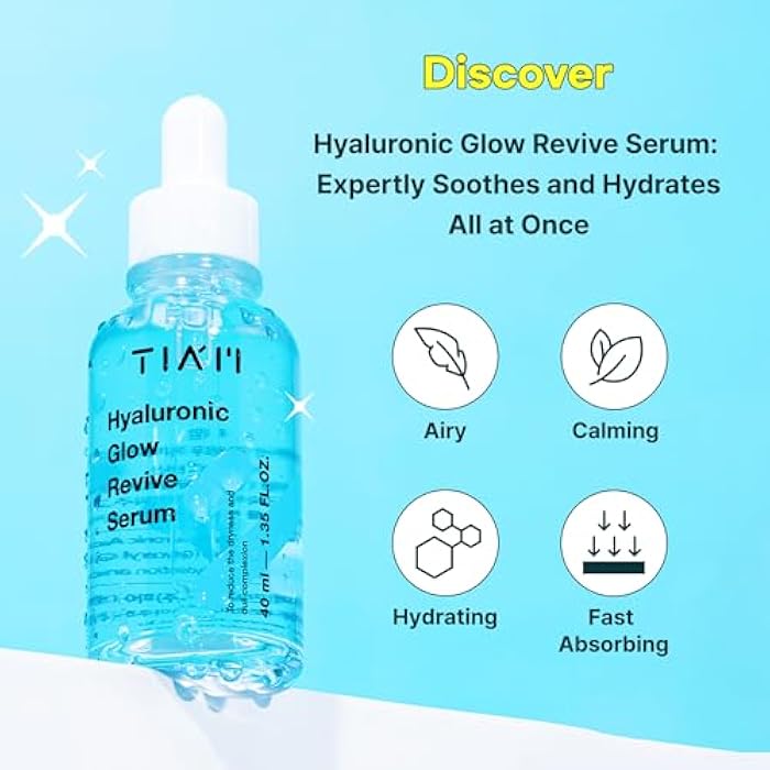 TIA'M سيروم تيام هيدراتينغ جلو ريفيف، 1.35 أونصة سائلة، سيروم وجه خفيف وغير لزج للترطيب العميق وتهدئة البشرة، مثالي للبشرة الجافة والمجففة، العناية بالبشرة الكورية - Image 2