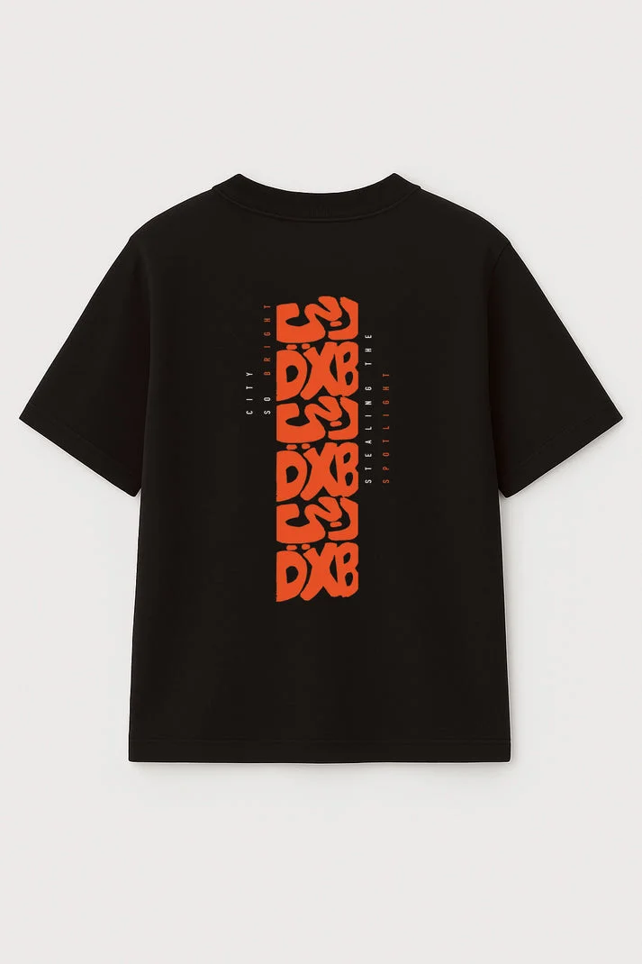 Terribly Real Lights. Streets. DXB. | Black T-Shirt