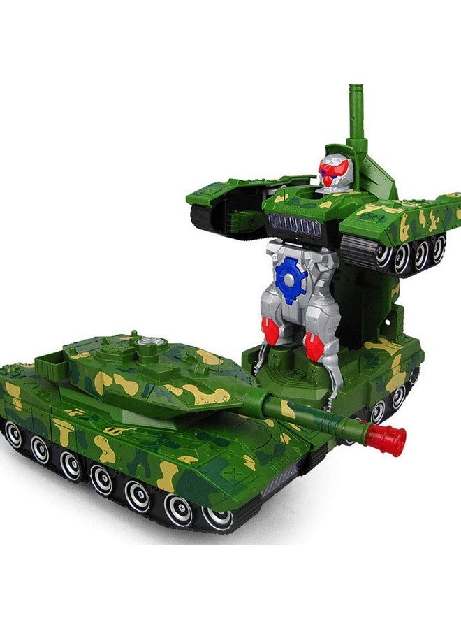 VGRASSP Kids Military Fighter Automatic Deformation Tank to Robot 2 in 1 Toy - 3D Lights and Music (Color and Design Asper Stock) (Tank) - Image 4