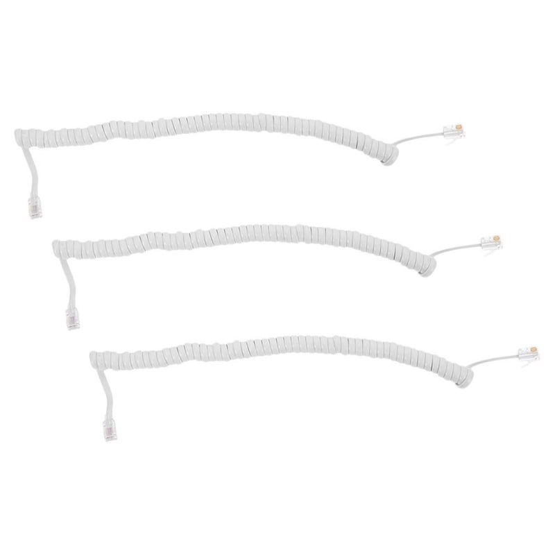 3pcs Coiled Telephone Cord Receiver Cable Spring Wire for Home Office Phone Accessories - Image 2