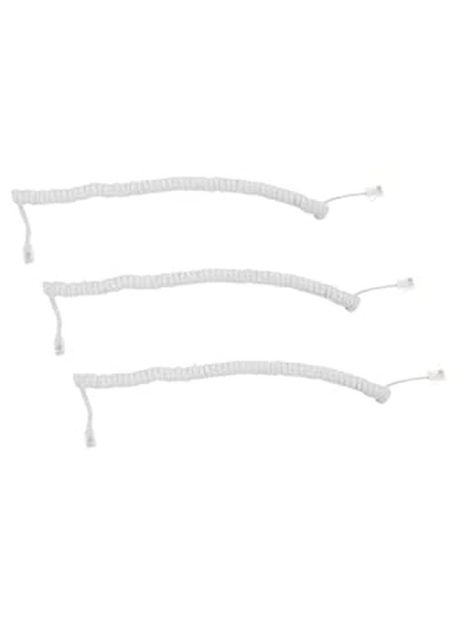 3pcs Coiled Telephone Cord Receiver Cable Spring Wire for Home Office Phone Accessories - Image 1