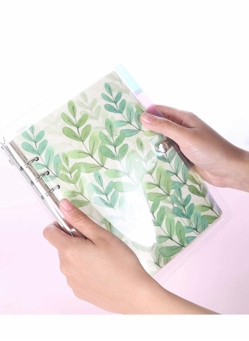 SYOSI - A5 Loose Leaf Binder, 6 Ring Personal Planner Index Dividers 80 Insert Pages With 6 Index Divider Tabs Journal Loose Leaf Binder For Filofax Notebook Travel Diary Journal - Image 1