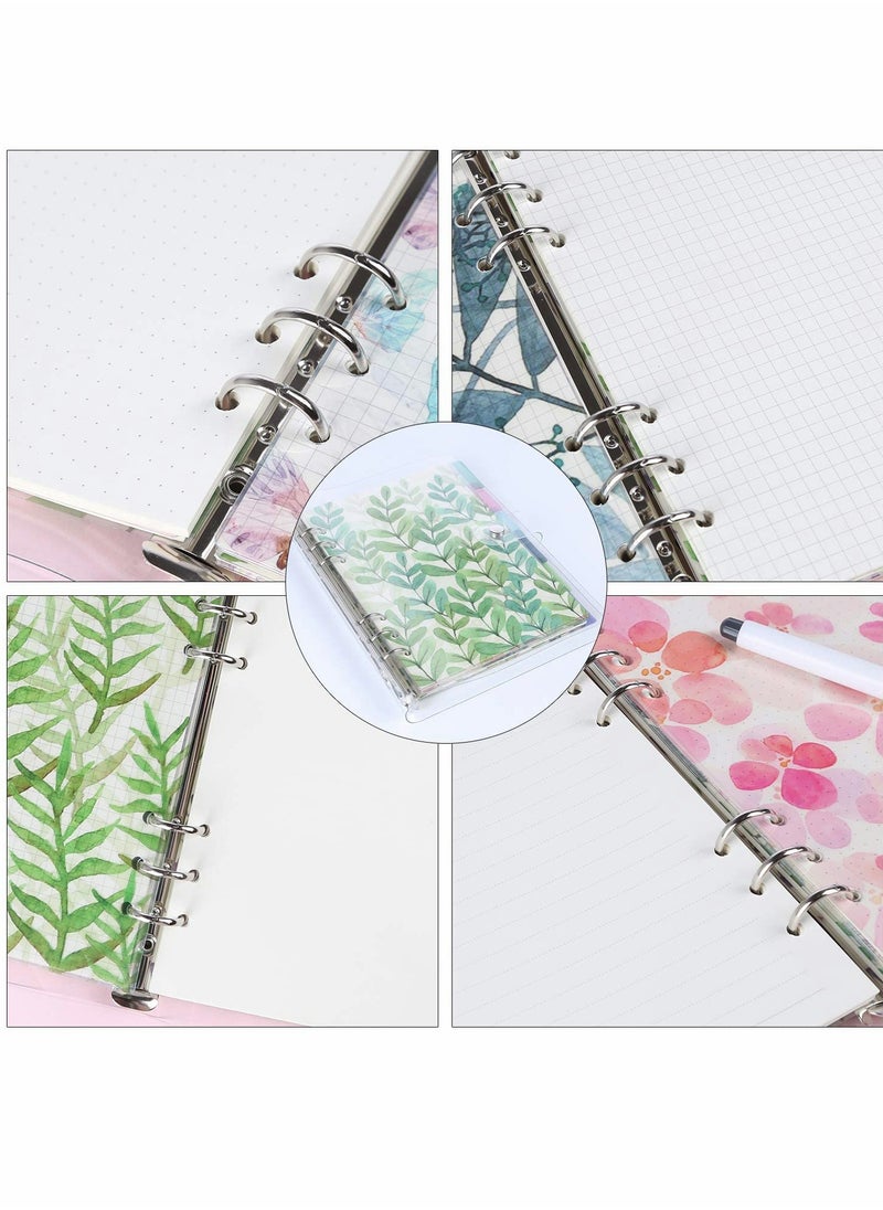 SYOSI - A5 Loose Leaf Binder, 6 Ring Personal Planner Index Dividers 80 Insert Pages With 6 Index Divider Tabs Journal Loose Leaf Binder For Filofax Notebook Travel Diary Journal - Image 1