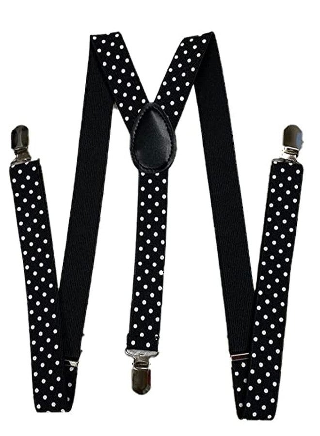 CLOTHERA طقم حمالات بنقاط ورباط عنق أسود مع قبعة متطابقة للأطفال من 7 سنوات وما فوق (من 7 إلى 12 سنة) - Image 2