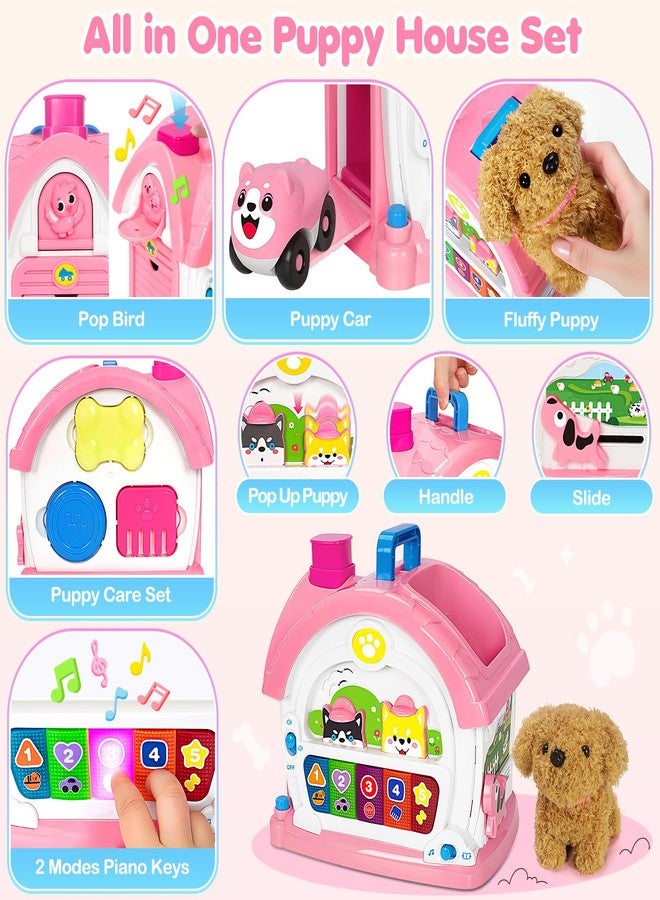 Ellinjan Montessori Toys for 1 2 3 Year Old Girl Gifts, Baby Musical Toys 12 18+ Months, 10 in 1 Bilingual Learning Toy with Sound Light, Cute Toy with Plush Puppy, First Birthday for Toddlers - Image 2