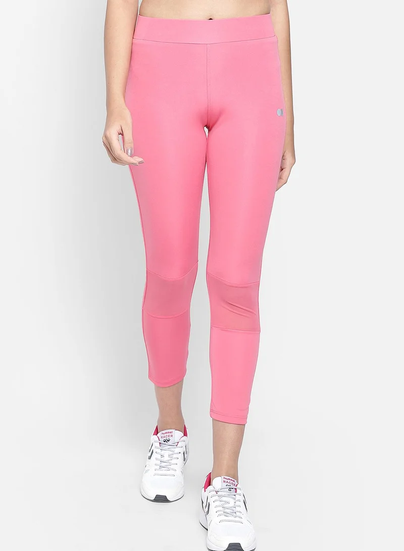 Clovia Snug Fit Active Tights with Reflective Sticker