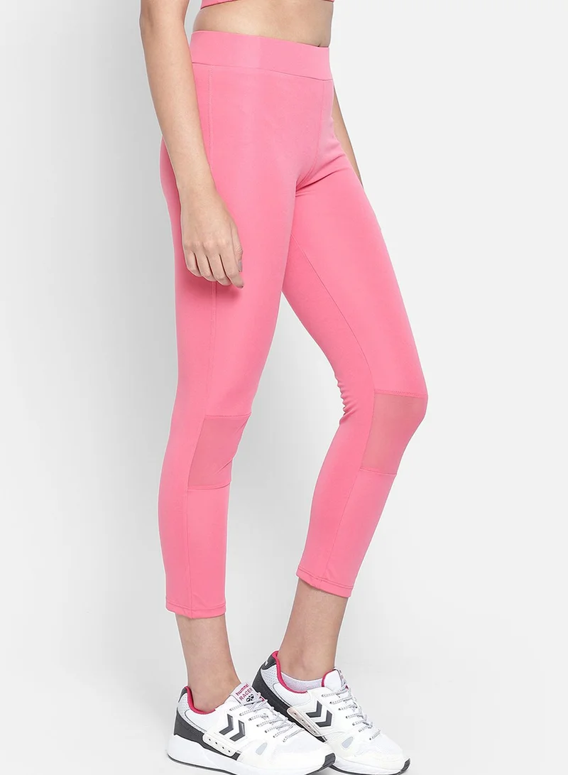 Clovia Snug Fit Active Tights with Reflective Sticker