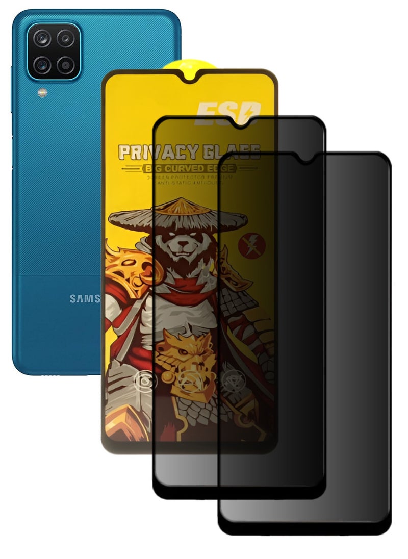 ESD 2 Pieces Tempered Dustproof Privacy Glass Screen Protector Compatible For Samsung Galaxy M12 - Image 1