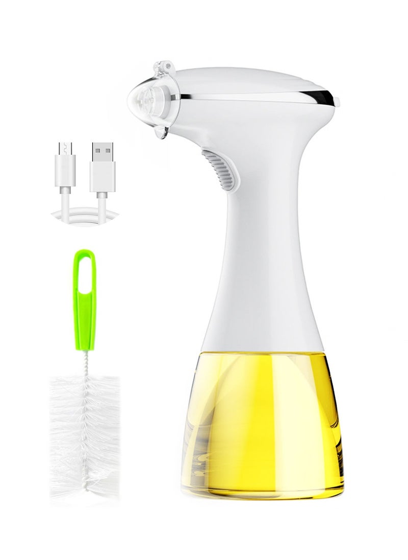 Syarme - Oil Sprayer for Cooking, Electric Olive Oil Sprayer 240ml Continuous Spray with Portion Control, 2 Spray Methods Oil Spray Bottle, Kitchen Gadgets Accessories for Air Fryer - White - Image 1
