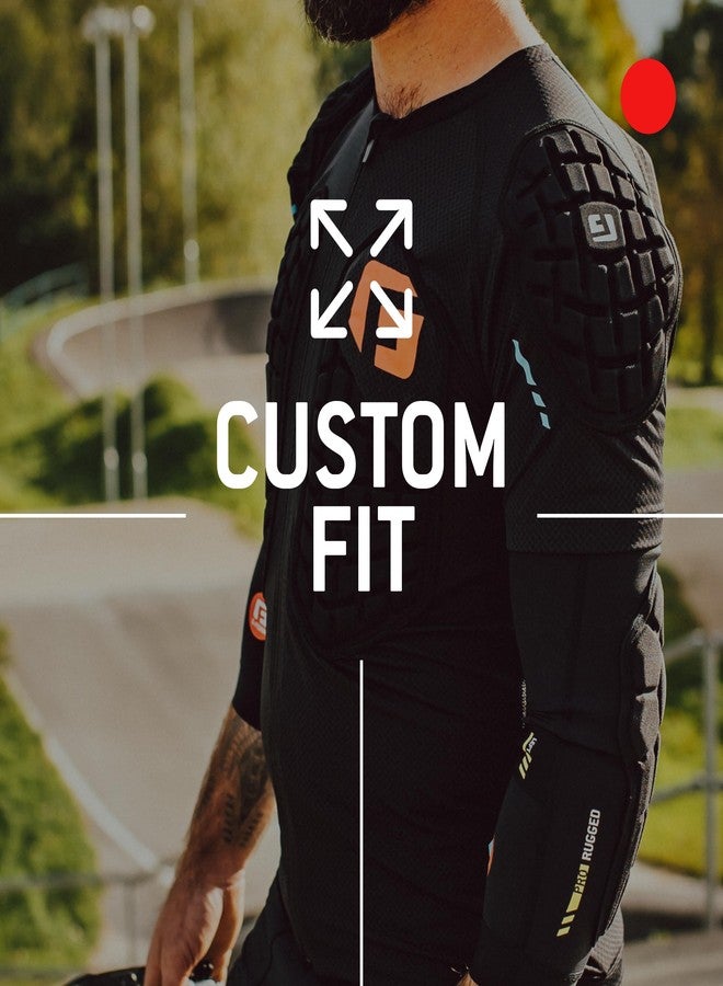 G-Form Pro-Rugged 2 MTB Elbow Guards - Breathable Compression Elbow Sleeves - Elbow Guards for Mountain Biking, Cycling & More - Protective Elbow Pads for Athletes - Black, Adult Medium - Image 4
