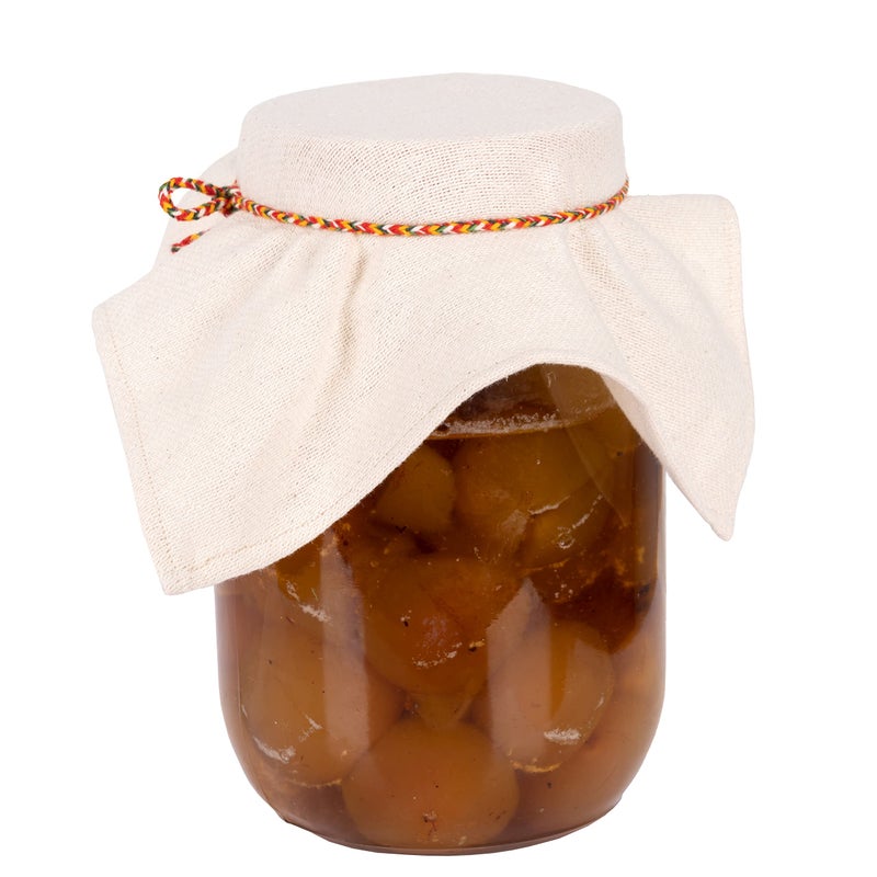 Hell Blues 5Pack Linen Jar Cloth Covers with Rope and Rubber Bands Reusable Unbleached Muslin Mason Kombucha Lids Breathable Cotton Jar Cover Fermentation Cloth For Jar Bottle