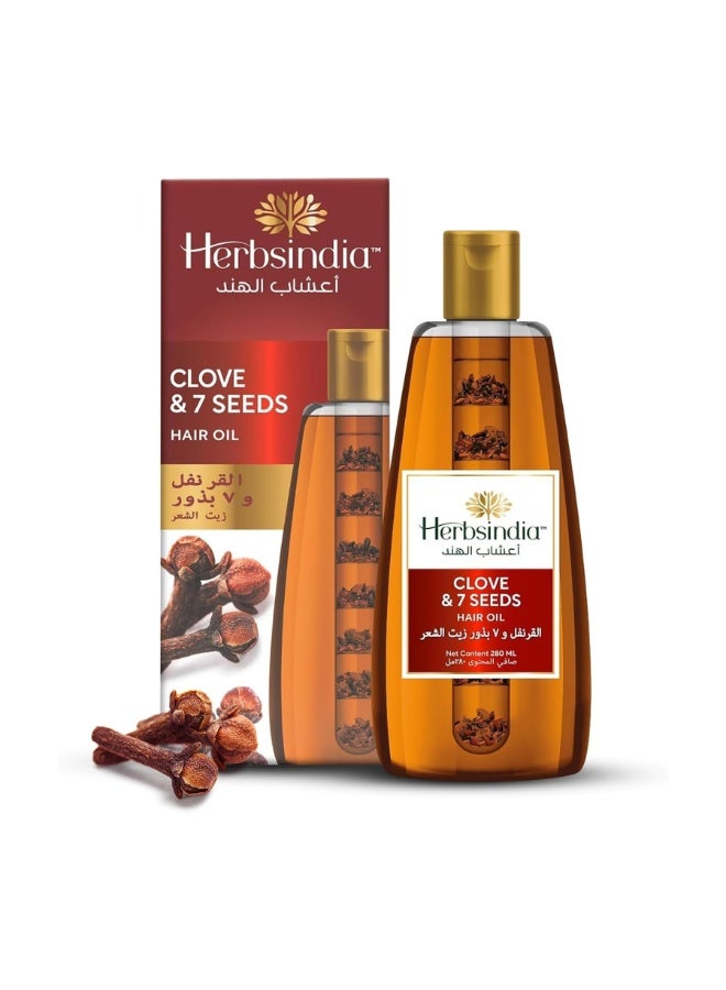 Herbsindia Hair Oil With Clove & 7 Seeds 280ML - Image 1