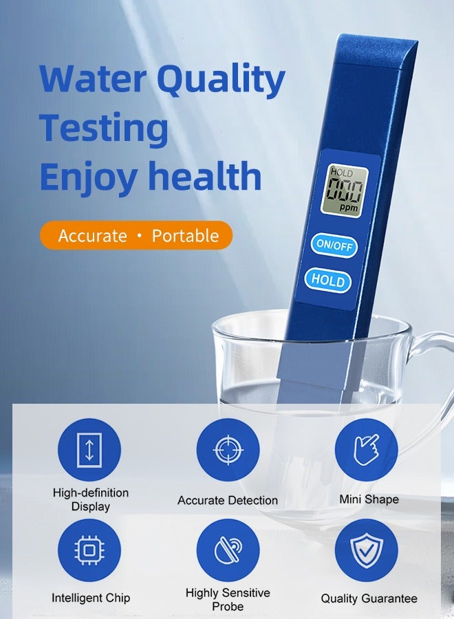 TDS Meter LCD Digital Water Tester with 0-9990 PPM Measurement Range,Portable for Drinking Water, Tap, RO/DI Systems - Image 2