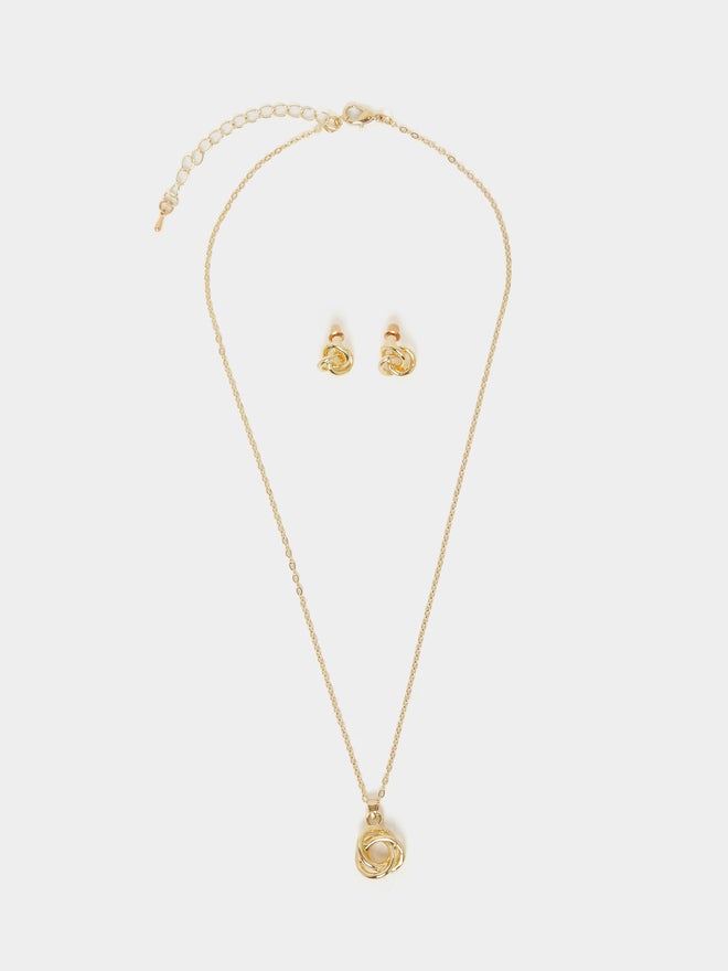 Styli Styli Infinity Pendant Necklace and Stud Earrings Set  - Image 2