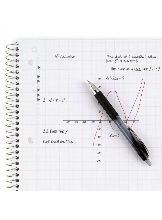 Five Star Five Star Spiral Notebook + Study App, 1 Subject, Graph Ruled Paper, Fights Ink Bleed, Water Resistant Cover, 8-1/2" x 11", 100 Sheets, Amethyst Purple (620000CF1)  - Image 3