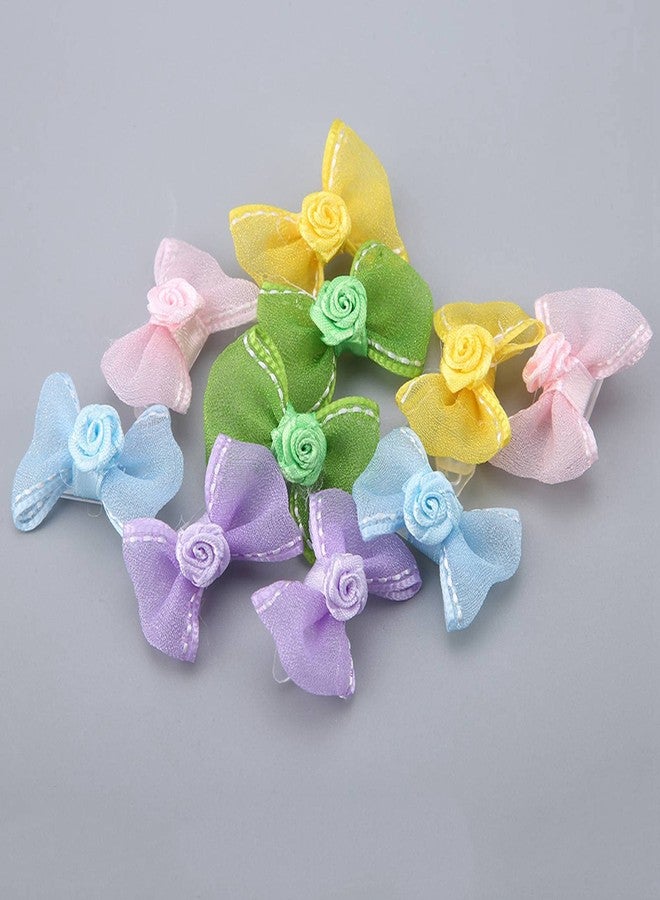 Ymiko Dog Bow Barrette Bows Clips for Hair with Dog Clothing Clip Small Dogs That Stay in Hamster Mini Puppy 2cm Tiny - Image 5