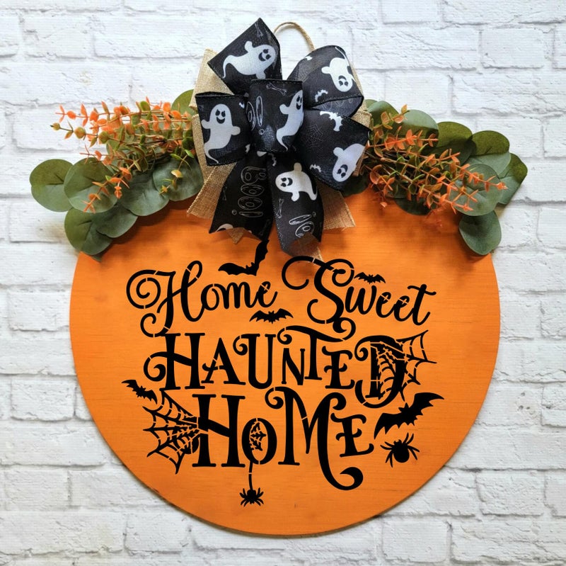 SUNVERSE Halloween Stencils for Painting on Wood Reusable Halloween Doormat Stencils Hocus Pocus Boo Family Draw Templates for Wood Signs Walls Windows Fabrics T-Shirt DIY Crafts Decor - Image 3
