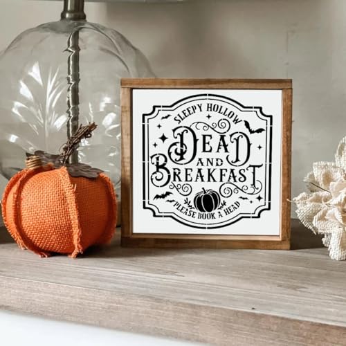 SUNVERSE Halloween Stencils for Painting on Wood Reusable Halloween Doormat Stencils Hocus Pocus Boo Family Draw Templates for Wood Signs Walls Windows Fabrics T-Shirt DIY Crafts Decor - Image 4