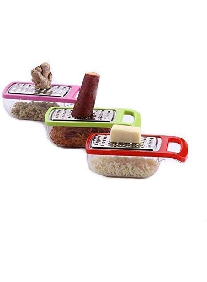 Black Olive Vegetable and Cheese Grater with Container-Cheese Grater with Handle - Graters for Kitchen Stainless Steel Food Grater - Hand Grater and Vegetable Peeler - Image 5