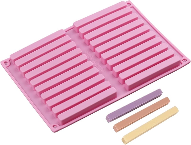 EDUEE Chocolate Stick Silicone Strip Molds 1pcs for Dog Treat Stick, Hard Candy, Chocolate Bar Biscuit, Crayons, Cookie Mods, Pretzel(Size 4 inch) - Image 1