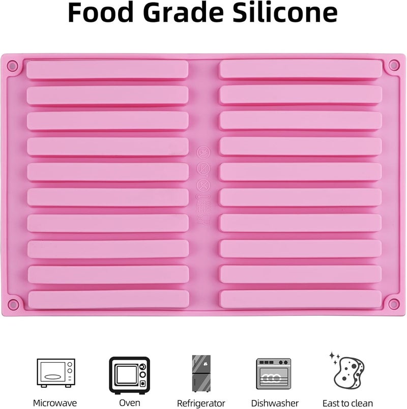 EDUEE Chocolate Stick Silicone Strip Molds 1pcs for Dog Treat Stick, Hard Candy, Chocolate Bar Biscuit, Crayons, Cookie Mods, Pretzel(Size 4 inch) - Image 3