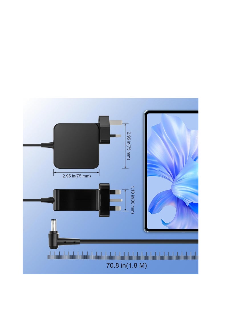 Terabyte 65W 45W Charger for Lenovo Ideapad Slim 3 3i 1 1i, Ideapad 330 330S 320 310 510 S340 S145 710S 100 110 120S, IdeaPad Flex 6 5 4 3, V14 V15 Round Tip Laptop Power Adapter Cable 4.0x1.7mm - Image 4