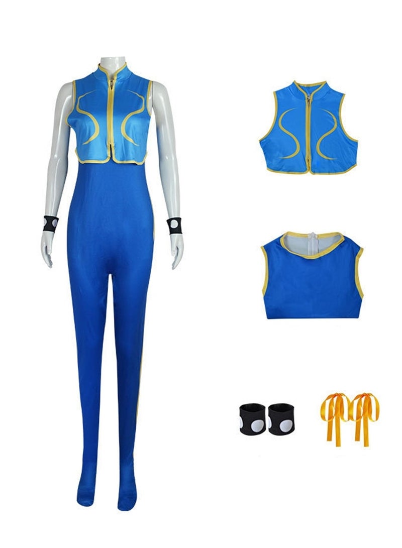 مقاتل الشارع Chunli cos يَتناسبُ Chunli أداء بدلة لعبة - Image 1