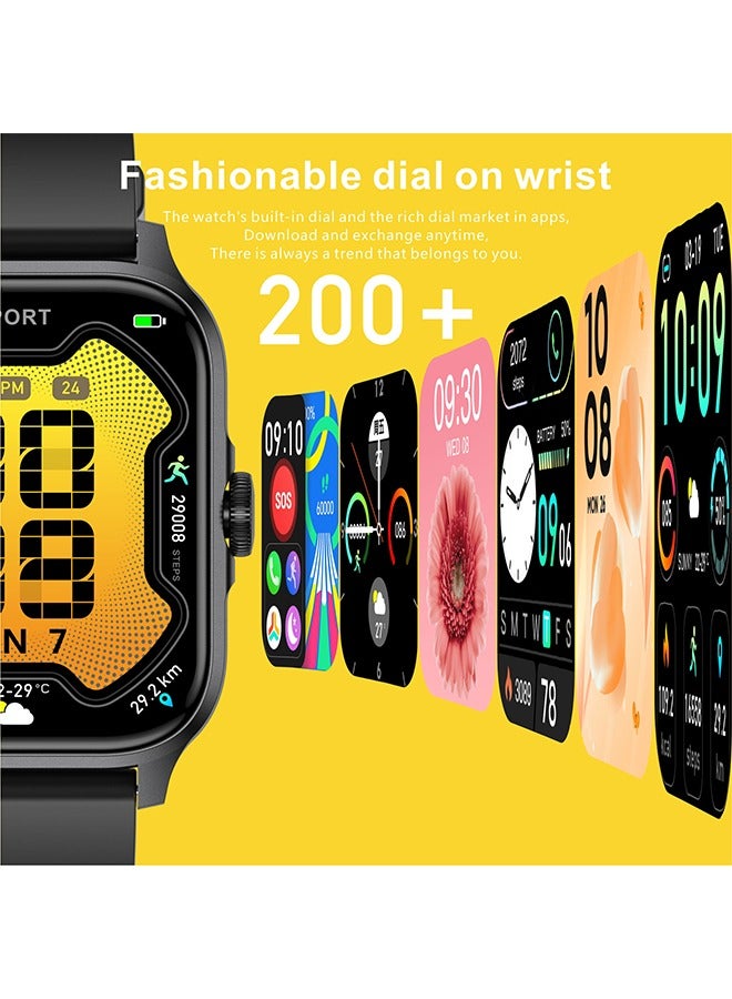 LIGE Korean Brand P5S Smart Watch,Business Smartwatch,Waterproof Fitness Watch, Bluetooth Calling,Smart watch for Men, Zinc Alloy Vacuum Plating, Heart Rate Monitoring,Smart watch for women Black - Image 3