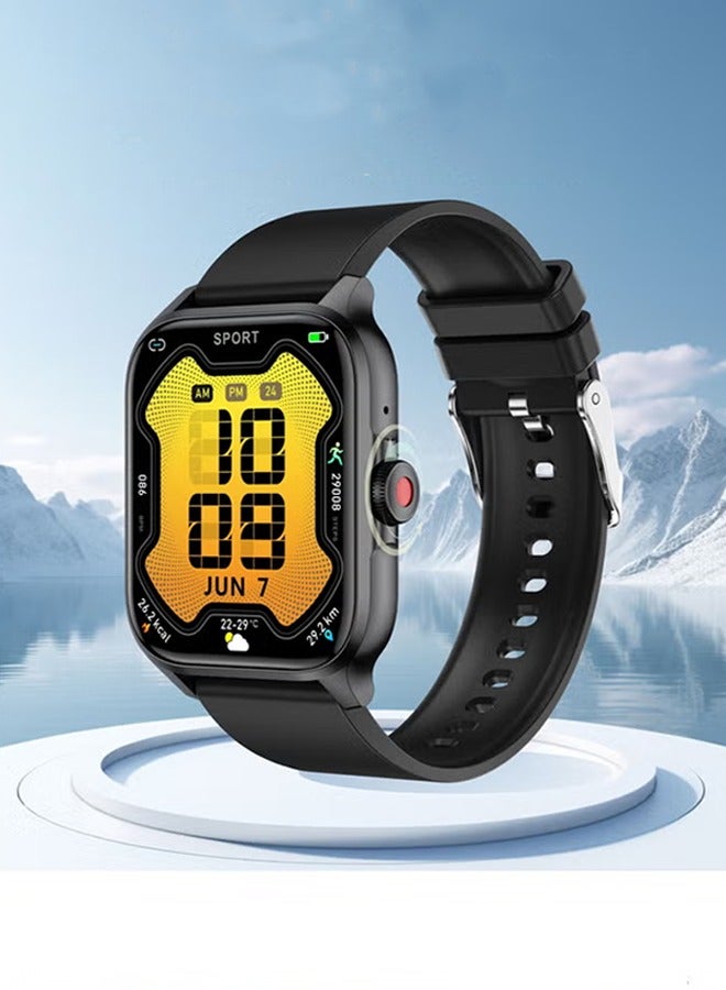 LIGE Korean Brand P5S Smart Watch,Business Smartwatch,Waterproof Fitness Watch, Bluetooth Calling,Smart watch for Men, Zinc Alloy Vacuum Plating, Heart Rate Monitoring,Smart watch for women Black - Image 2