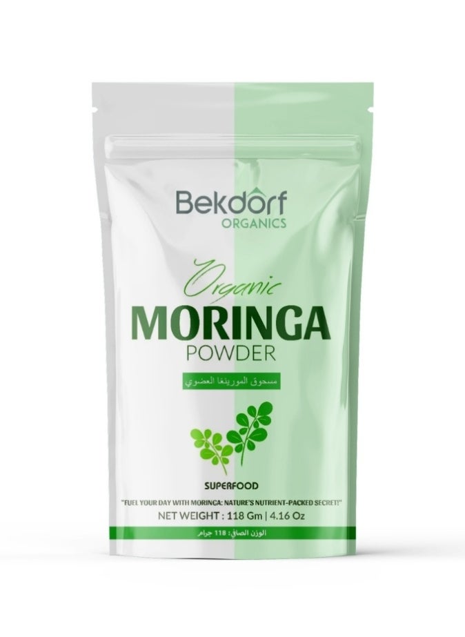 Bekdorf Organic Moringa Leaves Powder -118 Gm Complete Natural Superfood  - Image 1