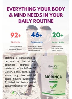 Bekdorf Organic Moringa Leaves Powder -118 Gm Complete Natural Superfood  - Image 3