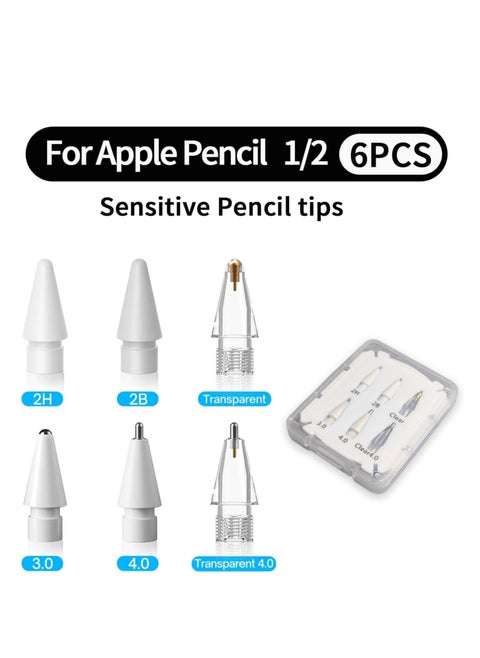 Pencil Tips for Apple Pencil Pro,Upgraded Pencil Tips fit for Apple 2nd 1st Gen USB-C,and Logitech Crayon Digital Pencil,Pencil Tips Pad Pro Pencil,No Wear Out Fine Point Resistance