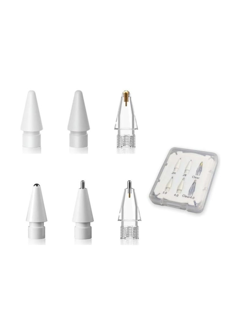 Pencil Tips for Apple Pencil Pro,Upgraded Pencil Tips fit for Apple 2nd 1st Gen USB-C,and Logitech Crayon Digital Pencil,Pencil Tips Pad Pro Pencil,No Wear Out Fine Point Resistance