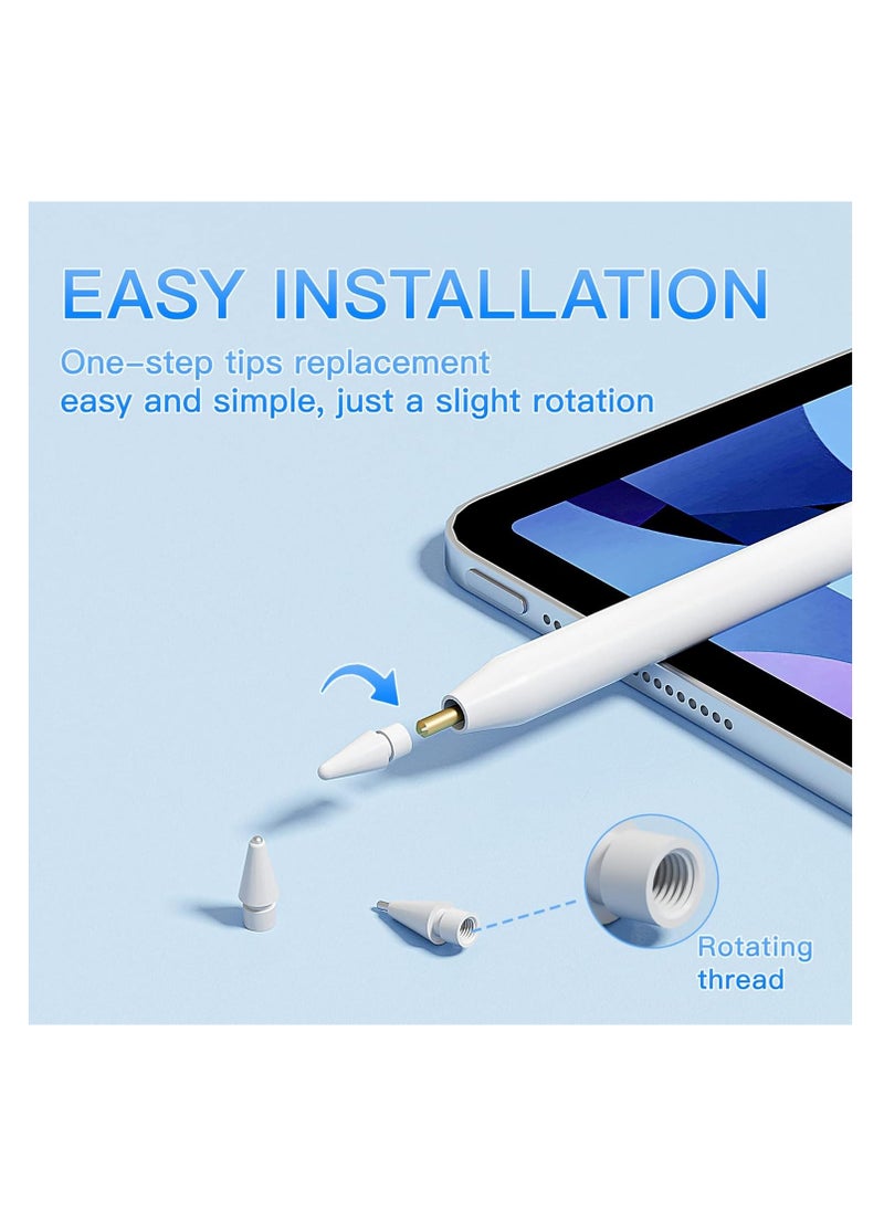 Pencil Tips for Apple Pencil Pro,Upgraded Pencil Tips fit for Apple 2nd 1st Gen USB-C,and Logitech Crayon Digital Pencil,Pencil Tips Pad Pro Pencil,No Wear Out Fine Point Resistance