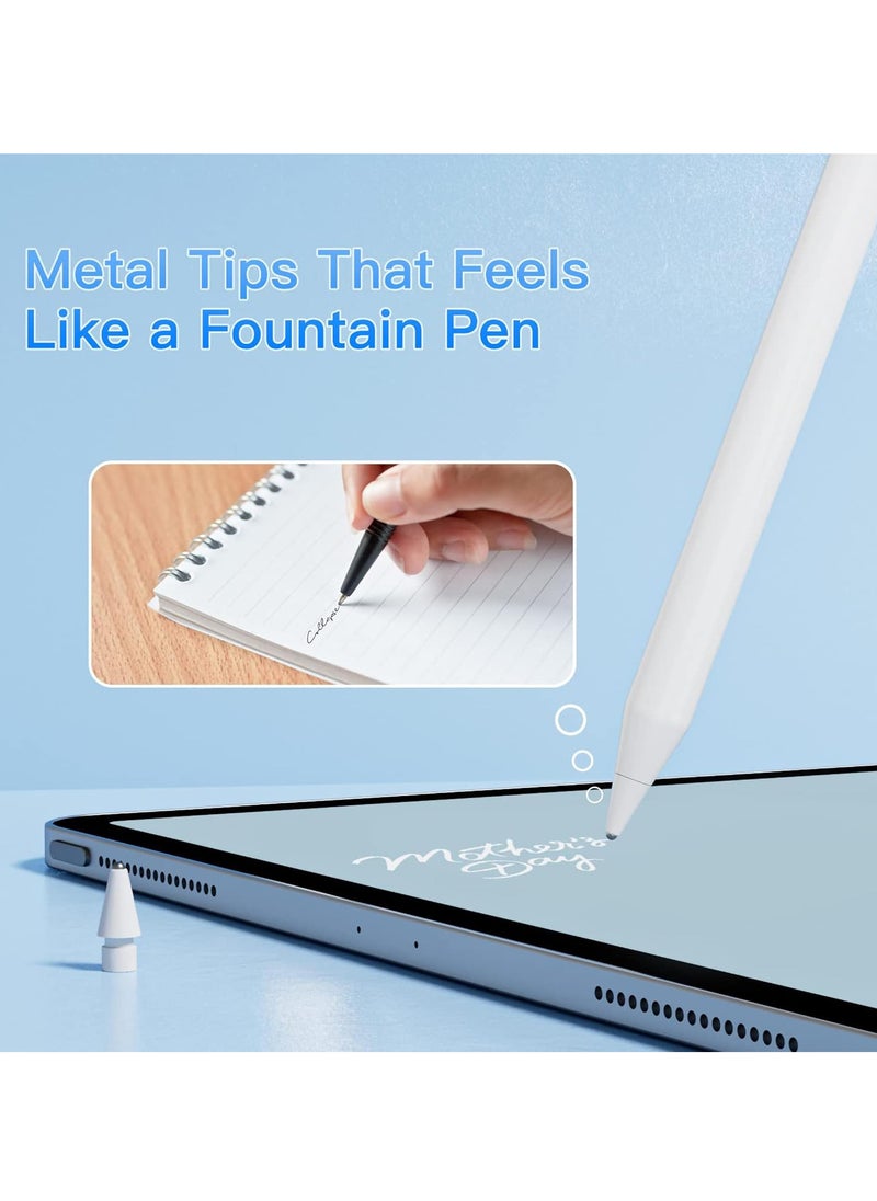Pencil Tips for Apple Pencil Pro,Upgraded Pencil Tips fit for Apple 2nd 1st Gen USB-C,and Logitech Crayon Digital Pencil,Pencil Tips Pad Pro Pencil,No Wear Out Fine Point Resistance