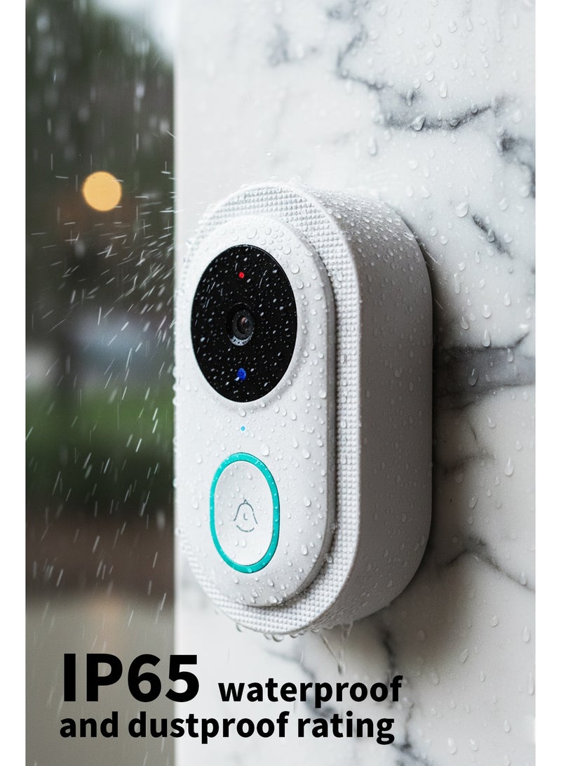 Bcarenest Smart wireless doorbell, APP control, IP65 waterproof, built-in lithium battery. Features include night mode, real-time voice changer, free cloud storage, and ultra-long standby time. - Image 3