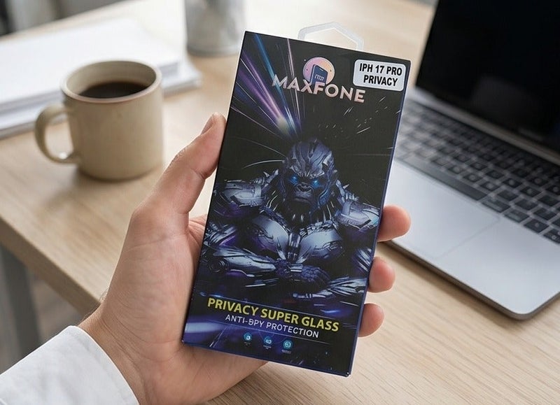 MAXFONE iPhone 17 Pro Privacy Anti-Spy Tempered Glass Screen Protector | Full Coverage Super Glass | 9H Hardness | Premium Oleophobic Coating | Privacy Screen Guard | Scratch Resistant | 5D Premium - Image 2