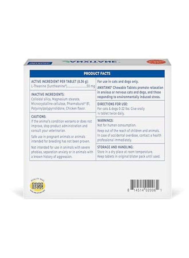 Virbac Anxitane Tablets, Small Dog/Cat, 50mg, 30 Count - Image 3