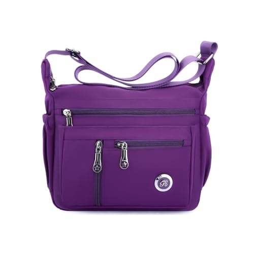 Fabuxry Purses and Shoulder Handbags for Women Crossbody Bag Messenger Bags (Purple) - Image 1