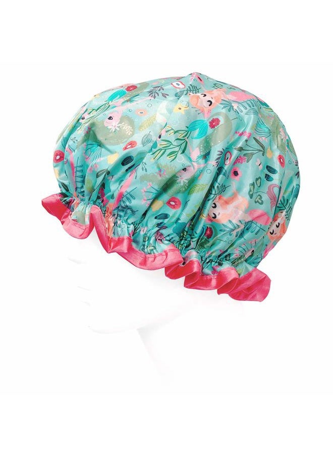 allydrew - Reusable Women's Waterproof Shower Caps for Long Hair, Mermaids - Image 1