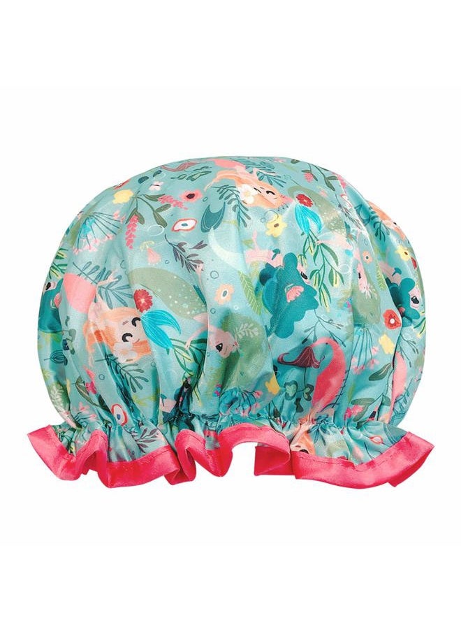 allydrew - Reusable Women's Waterproof Shower Caps for Long Hair, Mermaids - Image 1