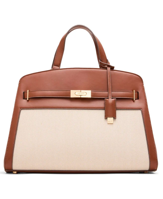 آن كلاين MEDIUM SATCHEL W/STRAP Brown Women's Satchel Bags