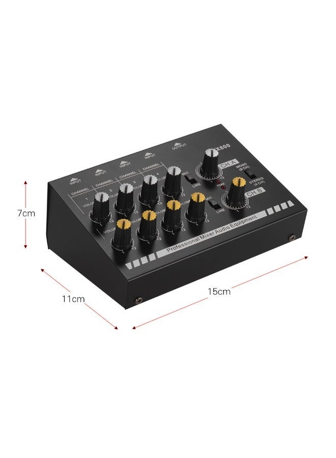 NIBEMINENT 8-Channels Mono Stereo Audio Sound Line Mixer With Power Adapter  - Image 3
