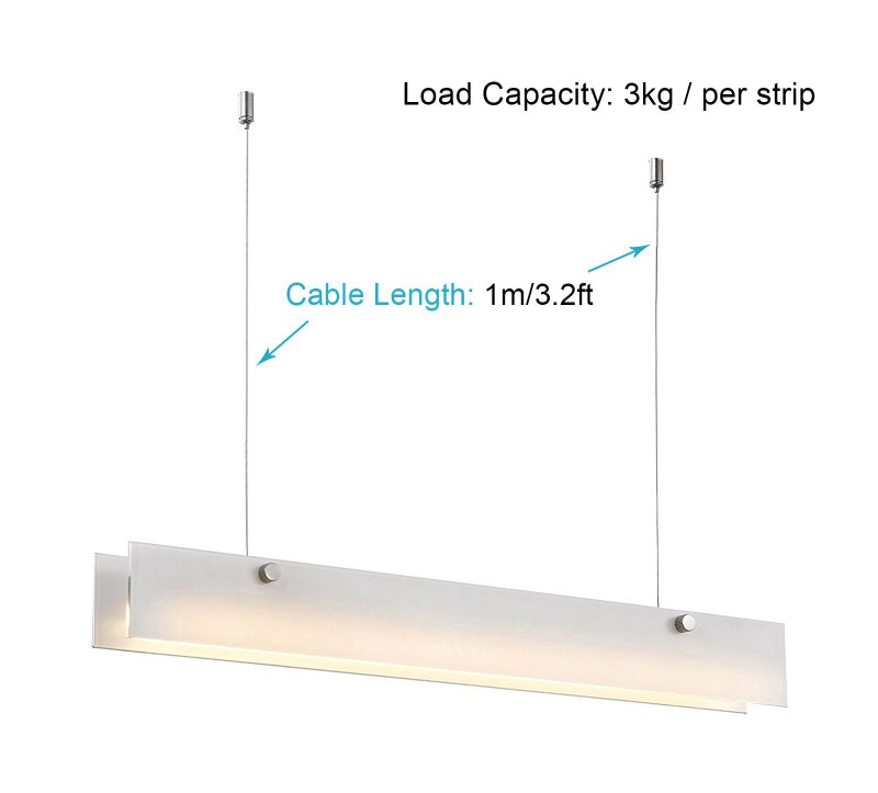 OTTFF 4 Pack 3 ft Lighting Suspension Cables Kit, Hanging Chain for LED Panel Aquarium Lights, Load 6.6 lb - Image 3