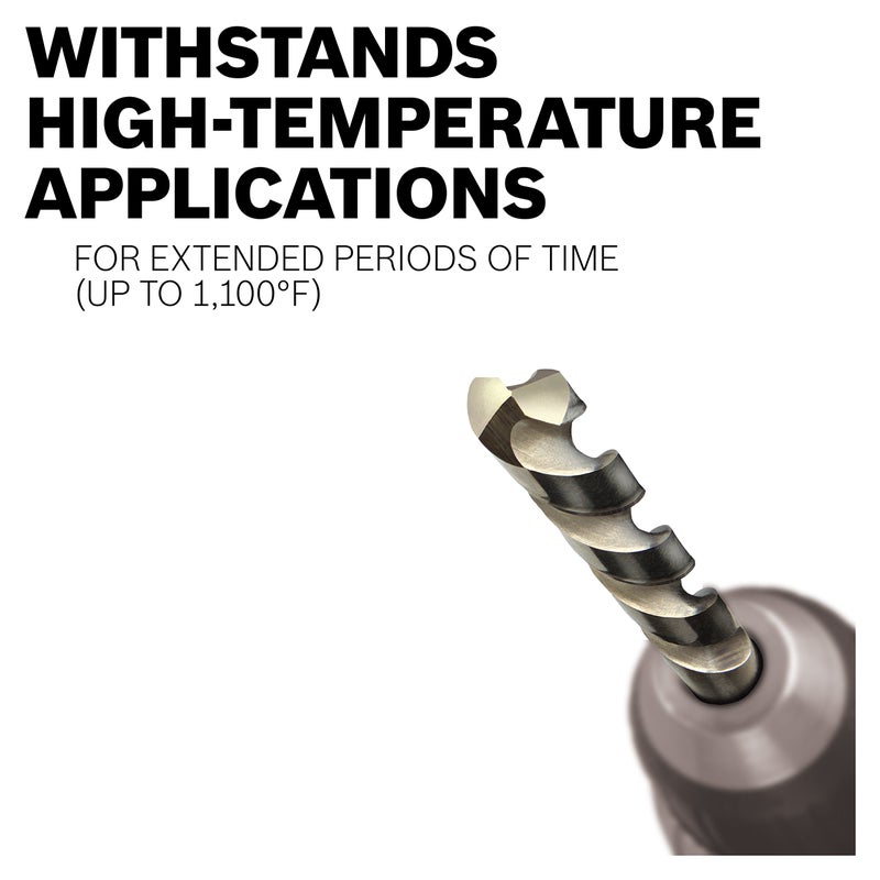 BOSCH CO2134 1-Piece 7/64 In. x 2-5/8 In. Cobalt Metal Drill Bit for Drilling Applications in Light-Gauge Metal, High-Carbon Steel, Aluminum and Ally Steel, Cast Iron, Stainless Steel, Titanium - Image 3