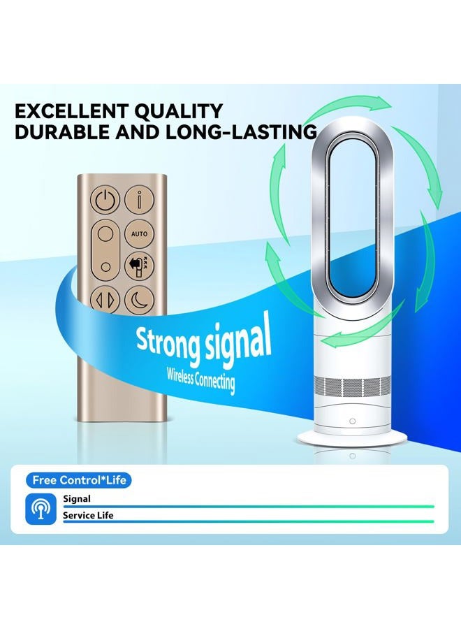 ZWP New Replacement Remote Control Compatible for Dyson DP04 TP04 TP06 TP07 TP7A TP09 Pure Humidify+Cool Cryptomic Fan（Gold） - Image 5